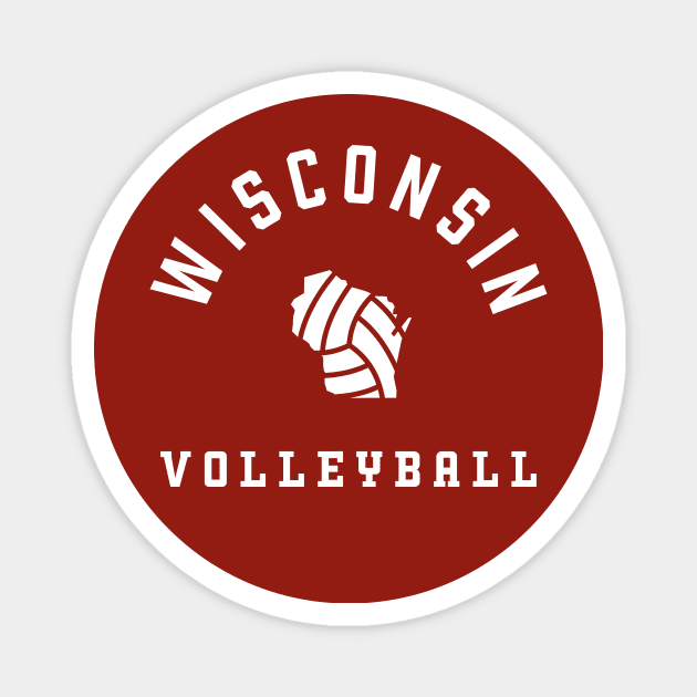 Wisconsin Volleyball - Indoor Beach Grass Magnet by Modern Evolution